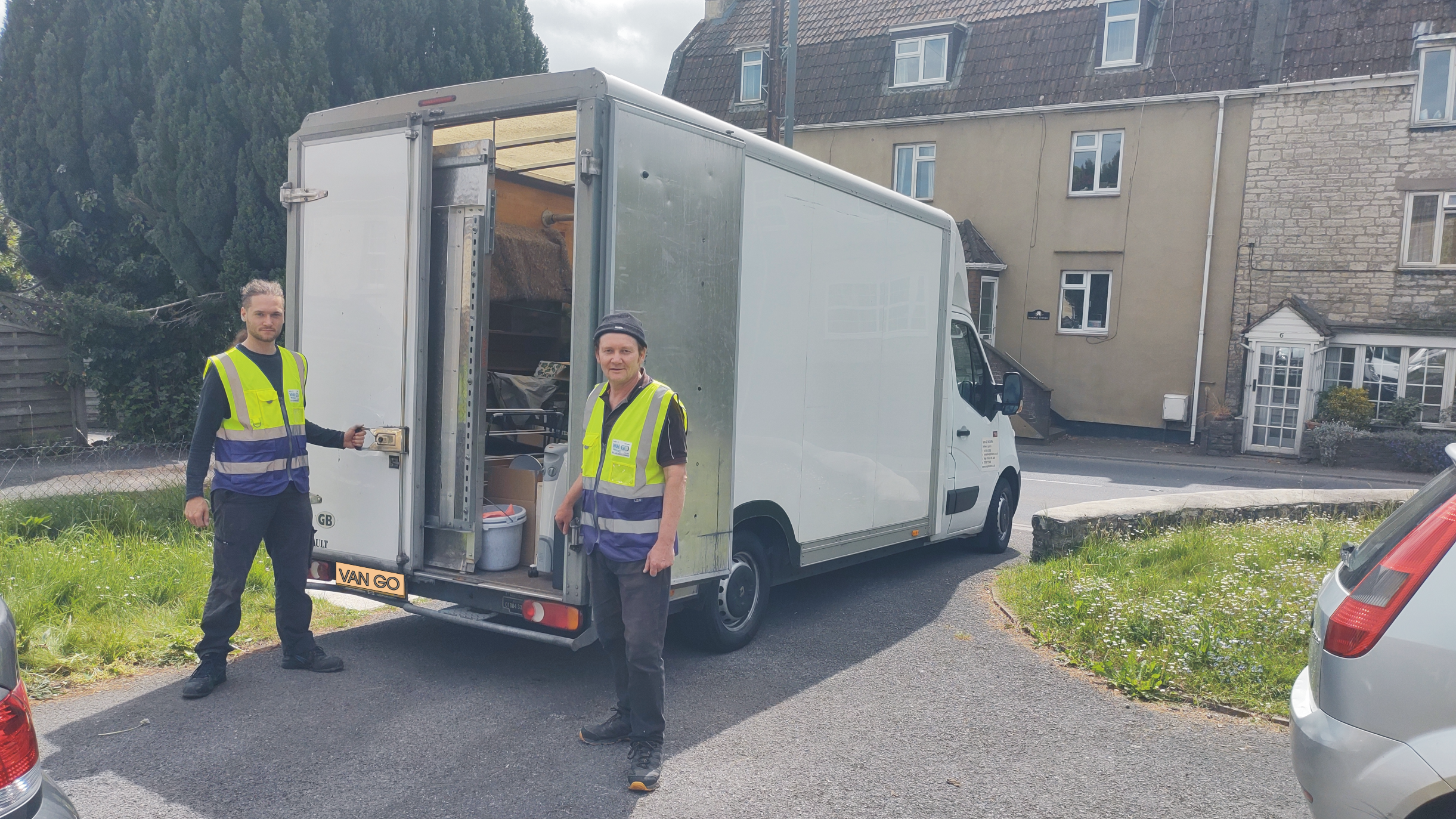 Removals team with van in Bath