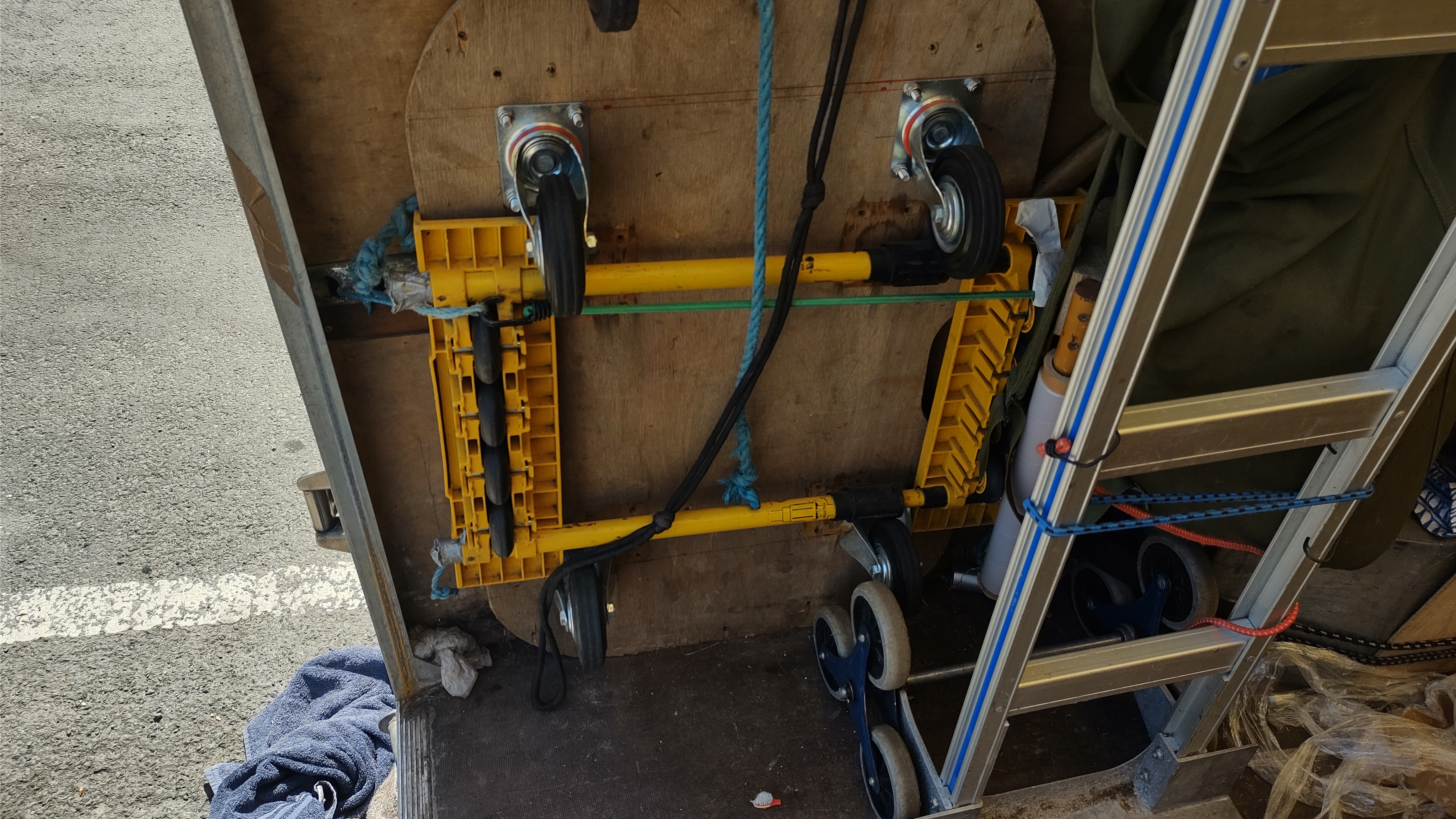 Flat trolley used during removals